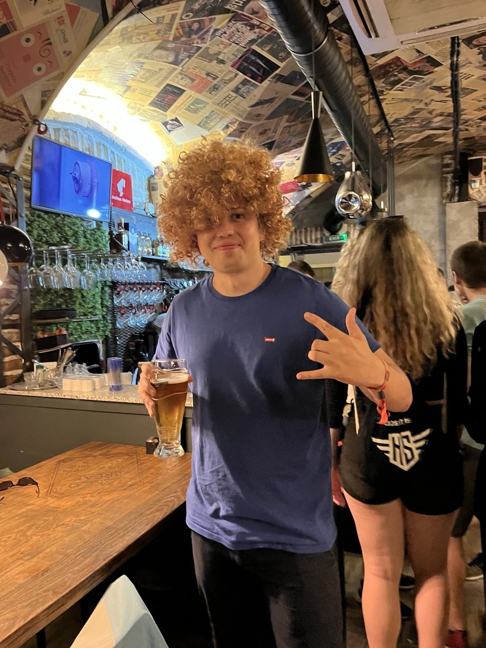 A playful night out with a beer