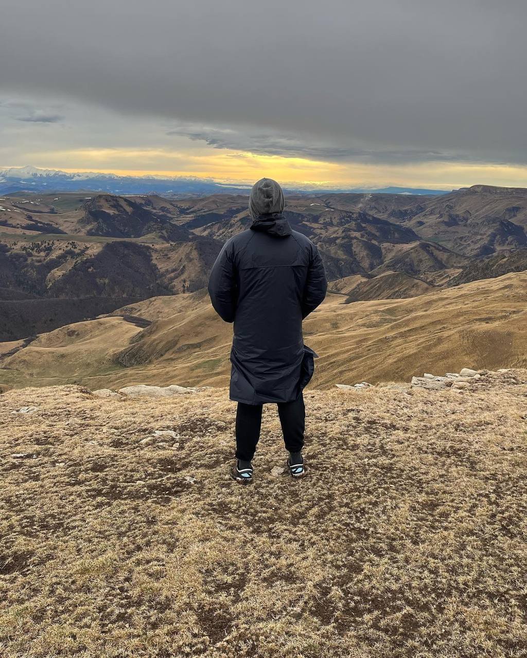 Looking across a mountain landscape